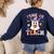 Trick Or Teach Teacher Groovy Ghost Halloween Teacher Women's Sweatshirt Back Print Navy Trick Or Teach Teacher Groovy Ghost Halloween Teacher Women's Sweatshirt Back Print Navy