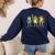 Trio Cute Frogs Welcome Back To School Teachers Girls Boys Women's Sweatshirt Back Print Navy Trio Cute Frogs Welcome Back To School Teachers Girls Boys Women's Sweatshirt Back Print Navy