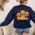 Turkey Read Books Reading Fall Thanksgiving Teacher Women's Sweatshirt Back Print Navy Turkey Read Books Reading Fall Thanksgiving Teacher Women's Sweatshirt Back Print Navy