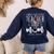 I Have Two Titles Teacher And Mom And I Rock Them Both Women's Sweatshirt Back Print Navy