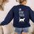 Un Deux Trois Cat Shirt French Teacher Women's Sweatshirt Back Print Navy
