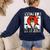 Vintage Japanese Dogzilla Boston Terrier Women's Sweatshirt Back Print Navy