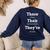 Vocabulary Police Their There They'Re English Teacher Women's Sweatshirt Back Print Navy