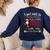 Watch Christmas Movies With My Boston Terrier Bostie Women's Sweatshirt Back Print Navy