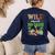 Wild About 3rd Grade Teacher Student Third Grade Zoo Safari Women's Sweatshirt Back Print Navy