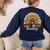 Wild About Reading Teacher Back To School Leopard Rainbow Women's Sweatshirt Back Print Navy