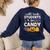 Will Trade Students For Candy Teacher Cute Halloween Women's Sweatshirt Back Print Navy Will Trade Students For Candy Teacher Cute Halloween Women's Sweatshirt Back Print Navy