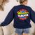 Wonder Teacher Super Woman Power Superhero Back To School Women's Sweatshirt Back Print Navy