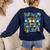 World Down Syndrome Day Awareness T21 Teacher Women Men Kids Women's Sweatshirt Back Print Navy