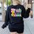 100 Days Of School Preppy 100th Day Of School Teachers Girls Women's Sweatshirt Back Print Black 100 Days Of School Preppy 100th Day Of School Teachers Girls Women's Sweatshirt Back Print Black