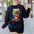 100th Day Of School Teachers Kids Child Happy 100 Days Women's Sweatshirt Back Print Black 100th Day Of School Teachers Kids Child Happy 100 Days Women's Sweatshirt Back Print Black