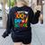 100th Day Of School Teachers Kids Happy 100 Days Women's Sweatshirt Back Print Black 100th Day Of School Teachers Kids Happy 100 Days Women's Sweatshirt Back Print Black