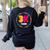 3K Team & Teacher Squad Threes Crew PreK Elementary Team Women's Sweatshirt Back Print Black