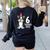 6 Years Old Birthday Boston Terrier Dog Lover 6th Party Kid Women's Sweatshirt Back Print Black