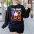 7th Grade Boo Crew Teacher Student Halloween Costume Women's Sweatshirt Back Print Black