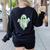 AAC Ghost Tell Me About It Speech Pathology AAC Sped Teacher Women's Sweatshirt Back Print Black AAC Ghost Tell Me About It Speech Pathology AAC Sped Teacher Women's Sweatshirt Back Print Black