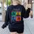Abbott Elementary Colorful Pop Art Teachers TV Show Women's Sweatshirt Back Print Black Abbott Elementary Colorful Pop Art Teachers TV Show Women's Sweatshirt Back Print Black