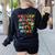 ABCs Learning Kindergarten Teacher Christmas Lights Alphabet For Men Women Kids Women's Sweatshirt Back Print Black ABCs Learning Kindergarten Teacher Christmas Lights Alphabet For Men Women Kids Women's Sweatshirt Back Print Black