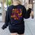 ABCs Learning Kindergarten Teacher Halloween Alphabet Women's Sweatshirt Back Print Black ABCs Learning Kindergarten Teacher Halloween Alphabet Women's Sweatshirt Back Print Black