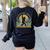 Adventure Awaits Bigfoot Teacher Kindergarten Back To School Women's Sweatshirt Back Print Black