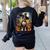 Aesthetic Halloween Boston Terrier Dog Witch Pumpkin For Men Women Kids Women's Sweatshirt Back Print Black