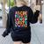 Alphabet A-Z ABC Kids Back To School Pre K Teachers Women's Sweatshirt Back Print Black Alphabet A-Z ABC Kids Back To School Pre K Teachers Women's Sweatshirt Back Print Black