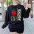 American Flag Camouflage Teacher Patriotic 4th Of July Women's Sweatshirt Back Print Black