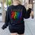 Art Teacher For Women Art Teacher Clothes Women's Sweatshirt Back Print Black
