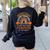 Assistant Teacher Rainbow Leopard Halloween Teacher Women's Sweatshirt Back Print Black