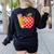 Back To School Pencil And Apple Teacher Student Women's Sweatshirt Back Print Black Back To School Pencil And Apple Teacher Student Women's Sweatshirt Back Print Black