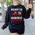 Back To School Teacher Farming Tractor Farmer Kids 100th Day Women's Sweatshirt Back Print Black