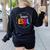 Back To School Teachers Crew Students Team ESOL Teacher Women's Sweatshirt Back Print Black