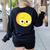 The Big Cheese Good Egg Teacher Halloween Costume Food Group Women's Sweatshirt Back Print Black