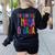 I Am Bilingual I Haha And Jaja Latina Latino Spanish Teacher Women's Sweatshirt Back Print Black I Am Bilingual I Haha And Jaja Latina Latino Spanish Teacher Women's Sweatshirt Back Print Black