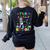 My Birthday Colorful Costume Boston Terrier Party Women's Sweatshirt Back Print Black