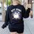 Boo Jour Ghost Halloween French Teacher Cute Coffe Croissant Women's Sweatshirt Back Print Black Boo Jour Ghost Halloween French Teacher Cute Coffe Croissant Women's Sweatshirt Back Print Black