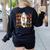 Booooks Ghost Halloween Groovy Vintage Teacher Book Reading Women's Sweatshirt Back Print Black Booooks Ghost Halloween Groovy Vintage Teacher Book Reading Women's Sweatshirt Back Print Black
