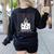 Boston Terrier American Gentleman Personal Stalker Dog Lover Women's Sweatshirt Back Print Black