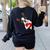 Boston Terrier Bostie Dog Kids Women Girls Women's Sweatshirt Back Print Black