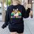 Boston Terrier Boston-Bulldog Women's Sweatshirt Back Print Black