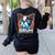 Boston Terrier Bruh Dog Lover Women's Sweatshirt Back Print Black