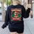 Boston Terrier My Christmas Spirit Dog Santa Claus X-Mas Women's Sweatshirt Back Print Black