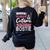 Boston Terrier Dog Bostie Halloween Costume Dog For Kids Women's Sweatshirt Back Print Black
