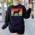 Boston Terrier Dog Lover Retro Vintage Cool For Dog Owner Women's Sweatshirt Back Print Black