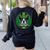 Boston Terrier Dog St Patricks Day Irish Pet Lover Men Women Kids Women's Sweatshirt Back Print Black