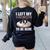 Boston Terrier Dog Women's Sweatshirt Back Print Black