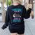 Boston Terrier This Girl Runs On Jesus And Boston Terriers Women's Sweatshirt Back Print Black