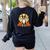 Boston Terrier Halloween Dog Lover Pumpkin Costume Women's Sweatshirt Back Print Black