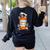 Boston Terrier Happy Pills T-Shirt Women's Sweatshirt Back Print Black