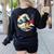 Boston Terrier Japanese Kanagawa Wave Surf Loyal Dog Men Women Kids Women's Sweatshirt Back Print Black